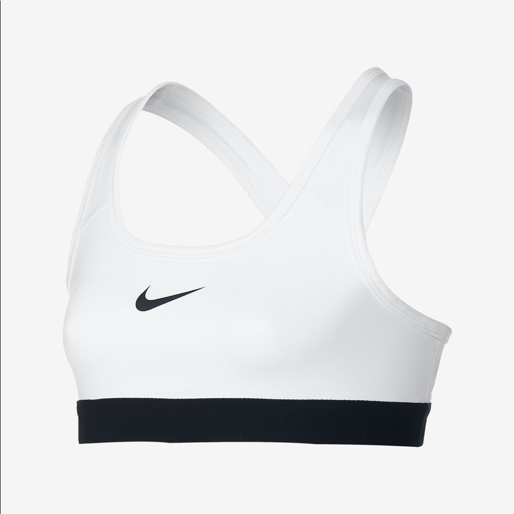 Nike white sports bra